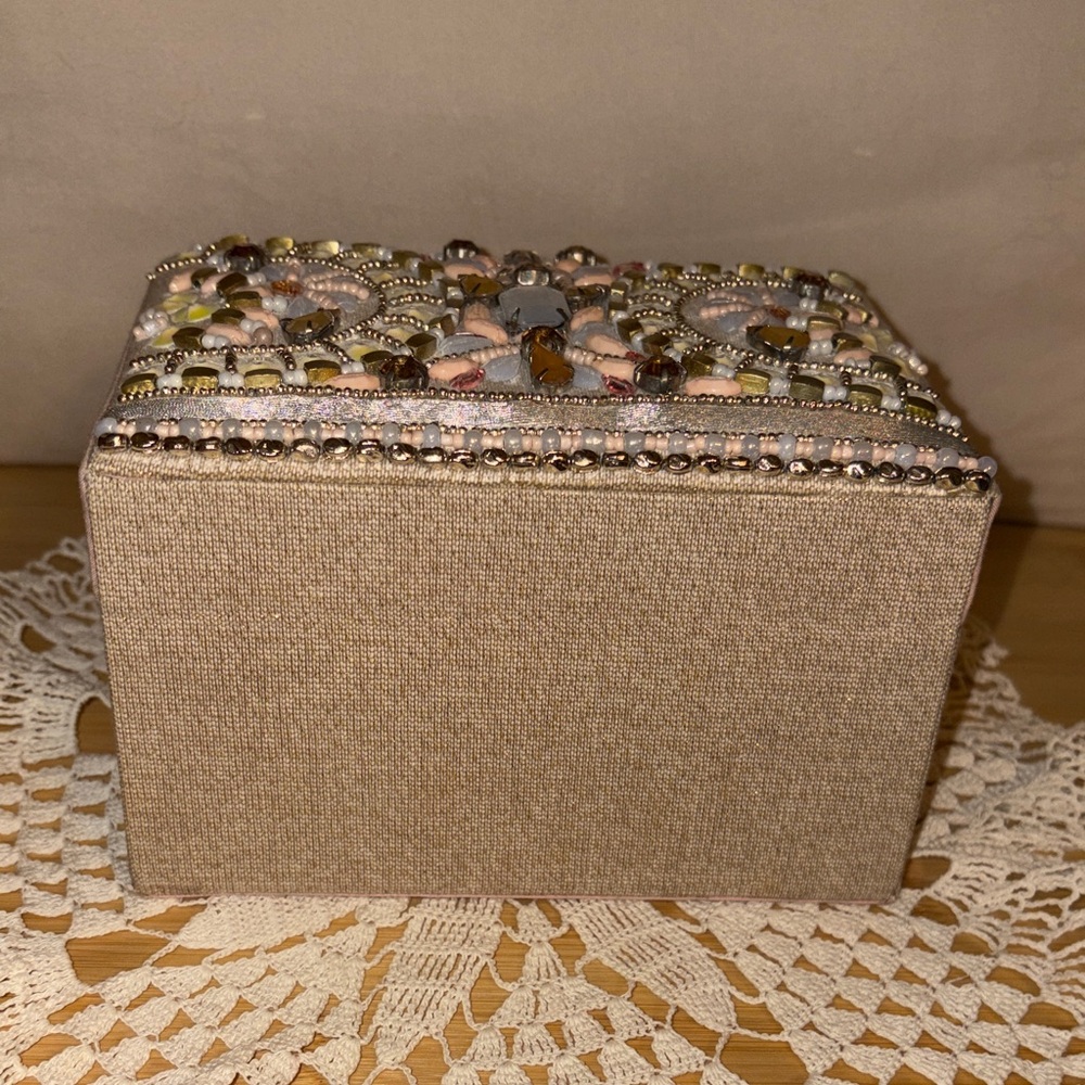 Pier 1 Pink and Gold Embellished Jewelry Box - Picture 4 of 8